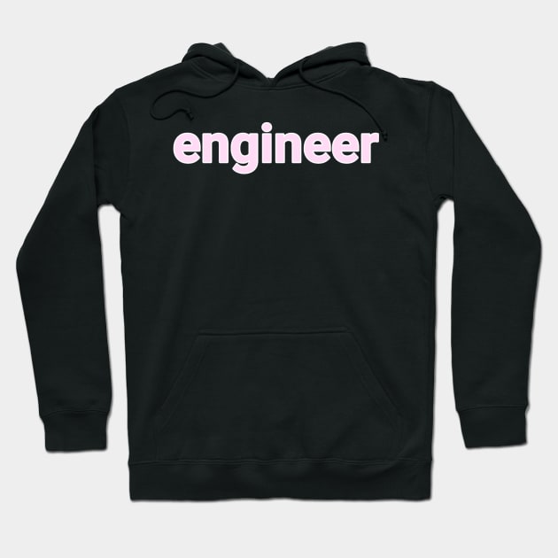 engineer light pink Hoodie by emilykroll